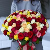 Букет микс из 101 розы Букет микс из 101 розы